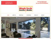 Tablet Screenshot of hightechscreensandshades.com